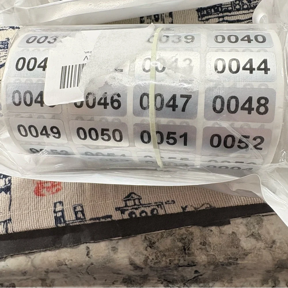 Zonon Black and White Inventory Labels-0001-2000 -NEW